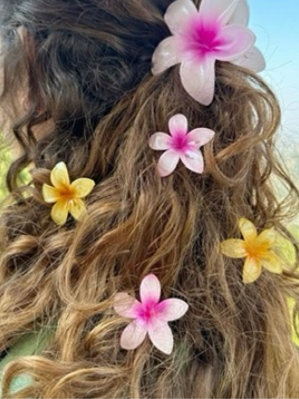 Hawaiian Hair Clips -Flower Accessories (set of 3) various colors